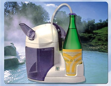 Inalatore Termale + 12 Bottiglie Acqua di Tabiano Sorgente Pergoli – Acqua Termale per Inalazioni – Bundle Cura Inalatori