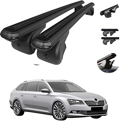 Dachträger für Skoda Superb Kombi 2015-2025 Gepäckträger Grundträger Alu Schwarz