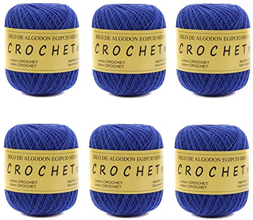 Hilo de Algodón para Tejer Crochet Ganchillo o Punto Torrijo PERLE XXL No 8 70g, Ovillo de algodón perle Suave para Tejer | 6 Unidades, Color 43320-6