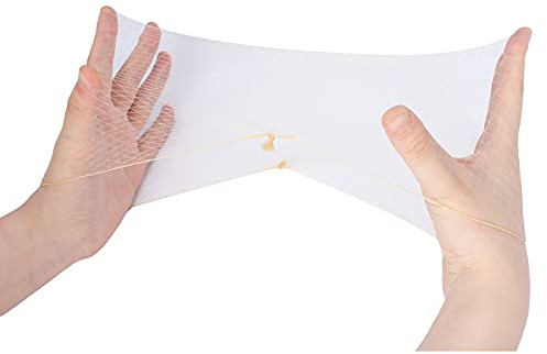 Askuang 20PCS of Blonde Hair Net Invisible Elastic Edge Mesh Stretchable Hair Nets for Women Girls Ballet Bun Food Service Sleeping Individual Package Hairnet 20 (50 cm) Blonde