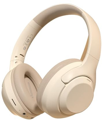 Bluetooth Headphones Over Ear,Wireless Headphones Over Ear,HiFi Stereo Bluetooth 5.3 Headphones Lightweight Foldable Headsets with Built-in Noise Reduction Mic for Travel, Work PC, Phone, Online Class