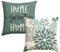 Artoid Mode Wassergrün Dahlien Blumen Kissenbezüge 2er Set, 45x45 cm Frühling Zierkissenbezug Cushion Cover Couch Wohnzimmer Außenbereich Deko