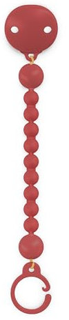 Suavinex, Broche Pinza de Silicona, Chupetero con Cadena de Silicona de una Única Pieza, +0 Meses, Flexible y de Tacto Agradable, Colour Essence, Chili Pepper