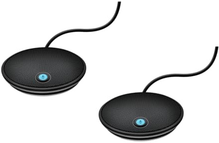 Logitech 989-000171 Group Expansion Mics Group Video Conferencing Systems, Indicator Lights, Mono, Wideband, Noise Cancelling, Microphone Mute, Laptop/PC/Mac – Black (New)(Renewed)