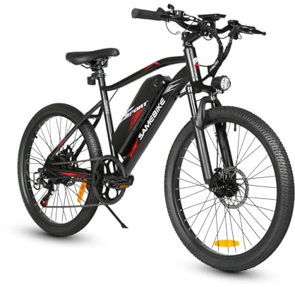 SAMEBIKE Electric Bike, 24 Mountain Bicycle with 36V 13Ah Removable Battery,Max Speed 25KM/H & Power 250W Motor, Dual Shock Absorber and Hydraulic Brakes, E-bike, 7-Speed Flywheel