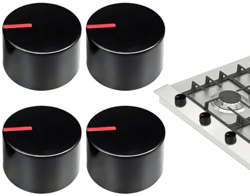 YUVKIN 2 pezzi manopole universali per forno, compatibili con fornelli a gas, forni e cucine a gas (8 mm, albero a forma di D)