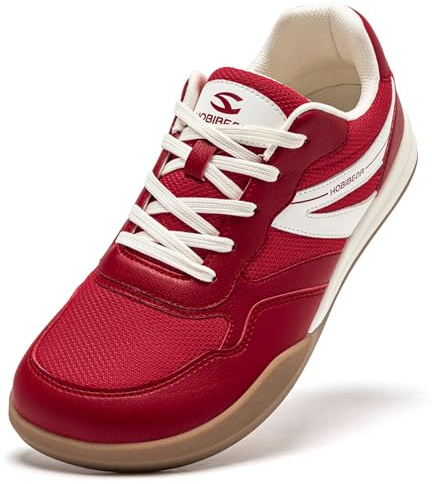 HOBIBEAR Zapatillas Barefoot Unisex, Puntera Ancha, Ligeras para Diario | Puntera Amplia,Sin Soporte de Arco,Flexibles,Antideslizantes,Lavables a Máquina,Cordones,Uso Diario,Trabajo,Viajes