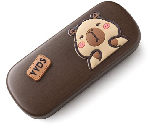 ViEinkaufen Capybara Glasses Case, Hard Shell Protective Spectacle Case