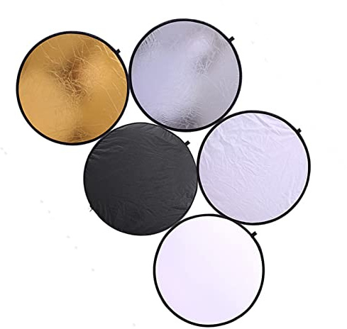 Qudinip Ljusreflektor 5 i 1 Multi Disc Hopfällbar Fotografi Reflektor för Utomhusfotografering Nylonmaterial 80CM Storlek