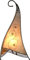 Guru-Shop Lampada All`henné, Lampada da Tavolo/lampada da Tavolo in Pelle - Bangsal, Bianco, Colore: Bianco, 45x24x21 cm, Lampade da Tavolo Orientali