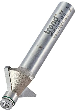 Trend Professioneller Mini-Fasenfräser 45 Grad, 1/4 Zoll Schaft, 14,3 mm Schnittdurchmesser, 6,35 mm Schnittlänge, Hartmetallbestückt, MB/05X1/4TC