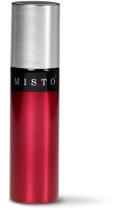 MISTO 5086742, Olive Oil, Vinegar, Lemon Juice, Dressing and More, Refillable Aerosol Sprayer with Easy to Use Pump, Aluminum, Red