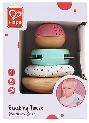 Hape Stapelpyramide Stina aus Holz und Stoff