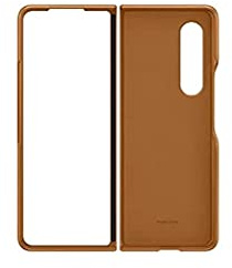 Samsung Leather Cover custodia in pelle per Galaxy Z Fold3 5G, Camel