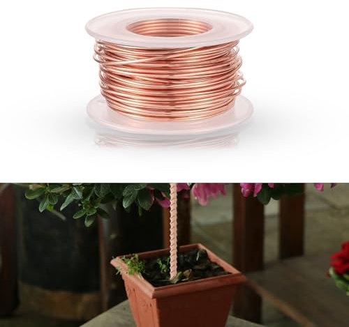 15m Electroculture Gardening Kupferdraht, 99,9% 16 Gauge Blanker Kupferdraht für Garten Pflanzen und Gemüseanbau