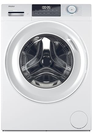 Haier Frontlader Waschmaschine 9kg I I-PRO SERIE 1 HW90-BP14929BU1 I Mit A-20% Effizienz, 1.400 U/Min. & sparsamem Inverter-Motor I Per App steuerbar I Mengenautomatik & Refresh-Programm