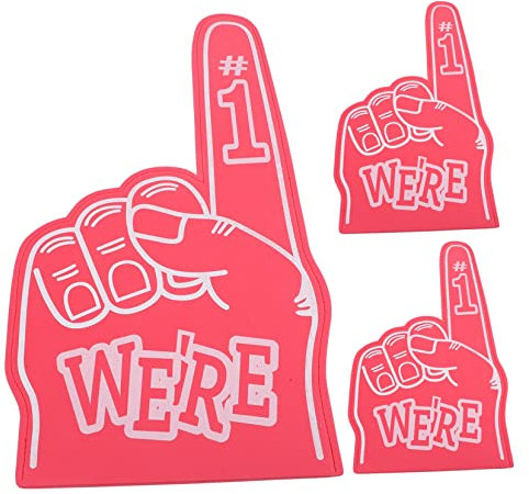 NAMOARLY 3stücke Schaumstofffinger in Großer Menge Weich Und Bequem Wiederverwendbar Für Sportveranstaltungen Konzerte Shows Und Partys Als Geräuschmacher Für Footballspiele Und Cheerleadin