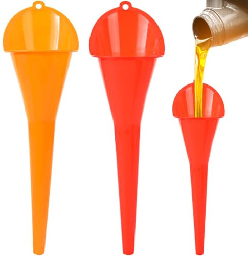 Trichter mit langem griff, Universeller tragbarer Benzin-Motortrichter, multifunktionaler Langhalsöltrichter, breite Öffnung, hell, für alle Automobil und Motorräder,29CM
