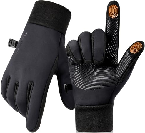 AOPREL Handschuhe Herren Damen - Winddicht & Touchscreen Laufhandschuhe mit Warme Winddichte,Fahrradhandschuhe mit Anti-Rutsch, Sporthandschuhe für Fahrradfahren, Wandern, Laufen & Autofahren