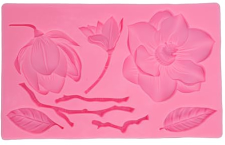 Herramienta de moldeo de silicona con forma de flor 3D, molde de artesanía multiusos flexible y reutilizable para resina, vela, cera, arcilla, decoración de pasteles de chocolate