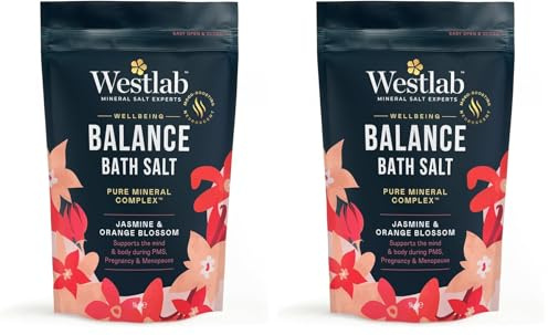 Westlab Wellbeing Balance Bath Salts 1kg Jasmine & Orange Blossom (2 Pack)