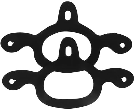 RUNROTOO 2 correas para espuelas estilo western - Retenedor de espuelas de goma negra de 3 vías - Correa de sujeción para botas de equitación para adultos y jóvenes.