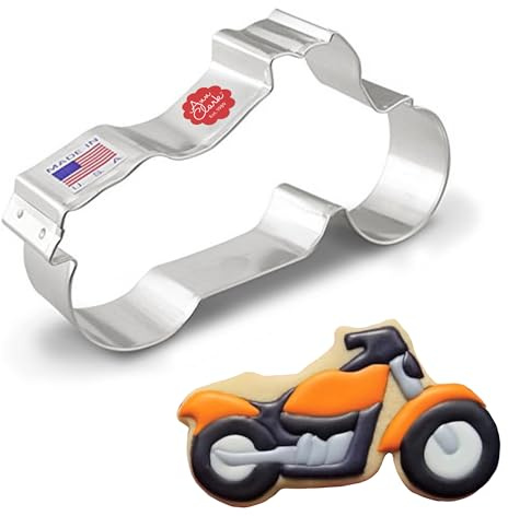 Ann Clark Motorcycle Cookie Cutter Extra Large 5”, Made in USA