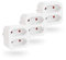Greate 3X Doppelstecker für Steckdose 2fach bis zu 1100W - Steckdosenadapter Weiß, Zweifach Steckdosenadapter, Doppelsteckdose, Steckdosen Adapter, Eurostecker Verteiler