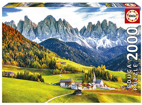 Educa - Puzzle de 2000 pièces pour Adultes | Automne dans Les Dolomites. Mesure : 96 x 68 cm. terminé. +14 Ans (19566)
