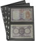 PCCB MINGT 10 fogli interni standard a 9 fori fronte/retro per album, francobolli, banconote, collezione, pagine interne per raccoglitori di monete e forniture (Nero, 2 Tasche)