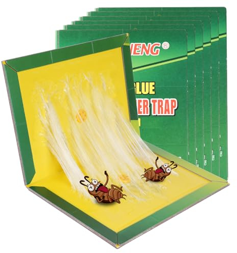 Flintronic 6 stycken självhäftande fällor, skadedjur, självhäftande kuddar, för skadedjursbekämpning, för inomhus/utomhus, kök/trädgård/hus/kontor