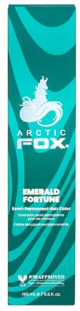 ARCTIC FOX Tintura Per Capelli Semipermanente Vibrante 100% Vegana e Cruelty-Free - Emerald Fortune 165 ml e