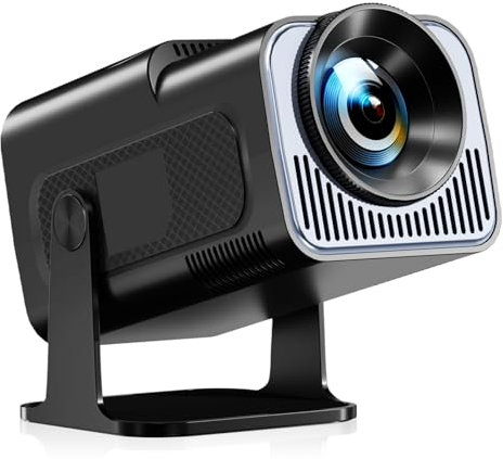 HIPPUS Vidéoprojecteur 4K WiFi 6 Bluetooth 5.2, 15,000 lumens Full HD 1080P, Rétroprojecteur Correction Automatique du trapèze, 270°, 130 Pouces Compatible avec HDMI/iOS/Android/USB, Gris Fer