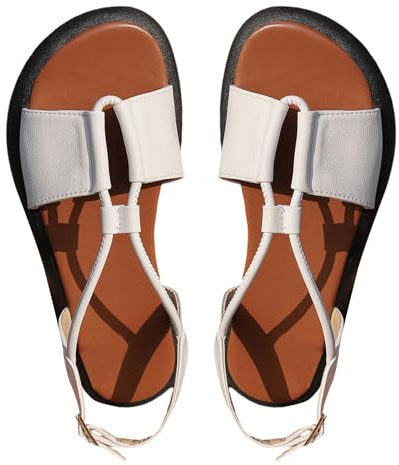 HOOUDO Sandalias Cerradas Mujer Sandalias Azul Marino,Zapatos Dorados Zapatosstalonados Planas Piel Blancas Planas Verano