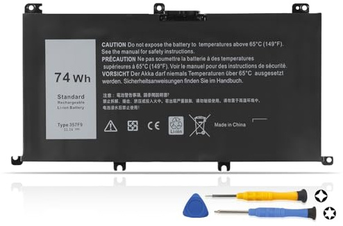 74Wh 357F9 Batteria per Dell Inspiron 15 5000 5576 5577 7557 7559 7566 7567 i7559 i5577 Gaming Notebook INS15PD P57F P57F004 P57F003 P57F002 P57F001 P65F P65F001 0GFJ6 71JF4 451-BBPZ 00GFJ6 071JF4
