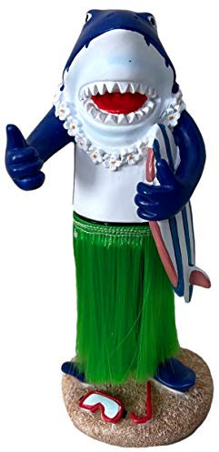 Hawaiianisches Armaturenbrett, Hula-Hai, Wackelköpfe, Auto-Sammlung, Figur, Geschenke für Heimdekoration, Dekoration, Tiki-Puppe, Armaturenbrett, 15,2 cm, Valentinstagsgeschenk, Hai-Wochen-Spielzeug