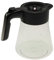 Generisch Glaskanne für Braun KF9050 KF9170 MultiServe Kaffeemaschine, 1 Liter, Schwarz, Glas, mit Deckel, Kaffeekanneersatzteil