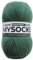 myboshi mysocks Uni einfarbige Sockenwolle, 4-fädig, weich und geschmeidig, mit Aloe Vera behandelt, 100g, Ll 420m, Grün (Dunkelgrün) 1 Knäuel