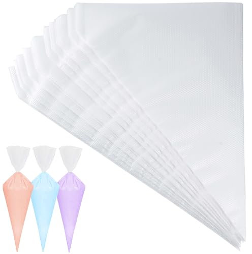 100 Pcs Disposable Piping Bags, Piping Bags, Icing Bags, Cake Decorating Bags Icing Piping Bag, Disposable Icing Piping Bags, Strong Icing Bag for Cake Cupcake Dessert Cookies Decoration.