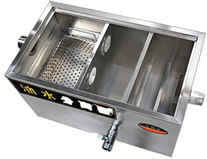 Trappola per grassi, intercettatore di grassi, Filtro separatore d'acqua for olio separatore di grasso in acciaio inossidabile Serbatoio di sedimentazione da pranzo for cucina per ristoranti, cucine d