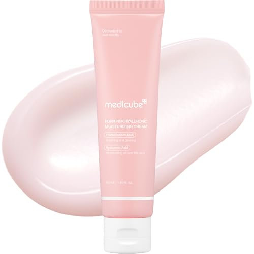 medicube Crema Idratante Ialuronica Salmon Dna Pdrn Pink Blemish Relief & Hydrating Care Ripristina L'Elasticità Della Pelle E Glow Korean Skincare, 50 Ml/1,69 Fl.Oz.