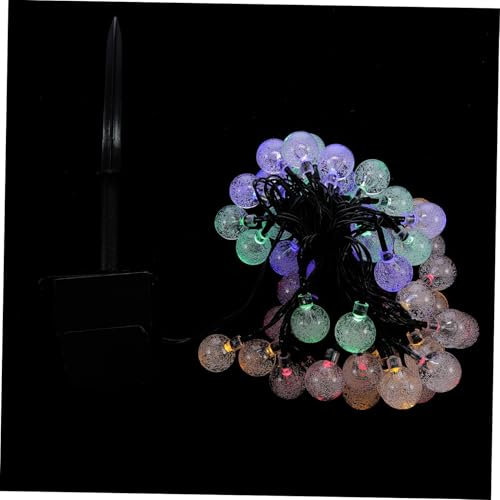 HOMSFOU 1satz Solar Lichterkette Mit Großen Blasenperlen Und Für Garten Balkon Und Außenbereich Mit Bunten Lichtern Zur Romantischen Dekoration