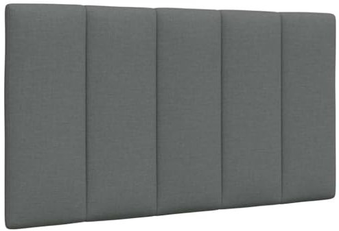 vidaXL Kopfteil-Kissen Dunkelgrau 90 cm Stoff, Kopfteilkissen, Kopfkissen, Lesekissen, Kopfteilpolster, Rückenkissen, Kissen-Kopfteil