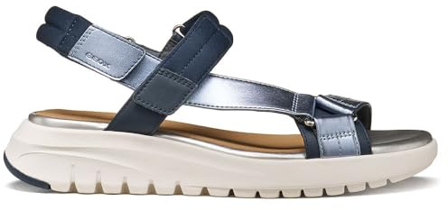 Geox Sandalo da donna D FLEXTRIDE S D Wedge, Navy/AVIO, 35 EU
