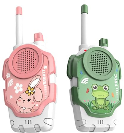 Barn Walkie Talkies,Tecknade Walkie Talkies - Kommunikation Walkie Talkies Trådlösa Radioleksaker,Pedagogiska Utomhusspel Med Klart Ljud Camping, Vandring, Utomhusäventyr