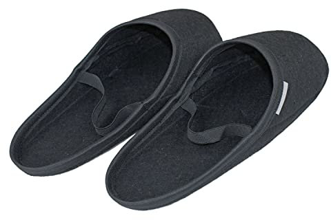 Kettelservice-Metzker Museumspantoffeln - Handwerkerpantoffeln - Filzüberschuhe - Schlosspantoffeln 1 Paar Schwarz mit Stehbord