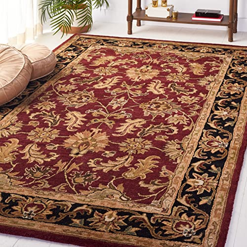 SAFAVIEH Heritage Wool Area Rug 3'x5', Traditional Red & Black HG628C