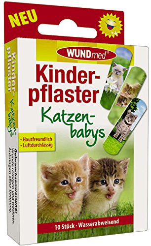 Wundmed Pack of 10 Children's Plasters Cat Babies – Pack of 10