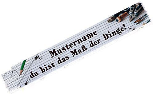 Zollstock Maß der Dinge Meterstab 2m Geschenk mit Namen jetzt selbst personalisieren