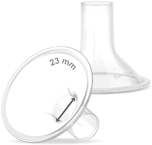 Maymom MyFit bröstskyltar kompatibla med Medela bröstpumpar PersonalFit, Freestyle, Harmony och Maxi, lämpliga för Flex Connector, 2-pack, Classic, 23 mm